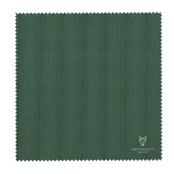 Pompey Collection - Men's Glen Plaid Dress Suit 2 Piece Regular Fit in Forest Green with Adjustable Waistband Pants
