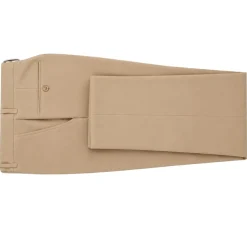 Pre-Hemmed Flat Front Adjustable Waistband Pants - Light Beige