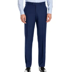 Pre-Hemmed Flat Front Adjustable Waistband Pants - Twilight Blue