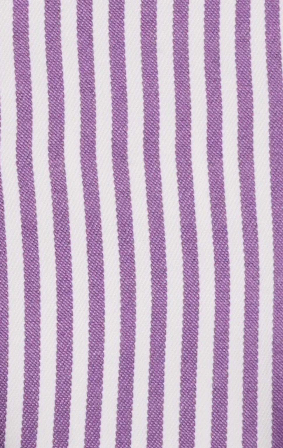 Purple White Bold Stripe French Cuff Dress Shirt with Tie, Cuff Links and Pocket Square