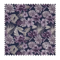 Purple Slim Fit 3 Piece Floral Jacquard Tuxedo
