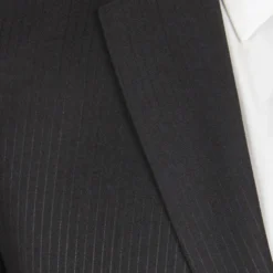 (42R Blazer) Modern Fit Black Pinstripe 2 Button Blazer