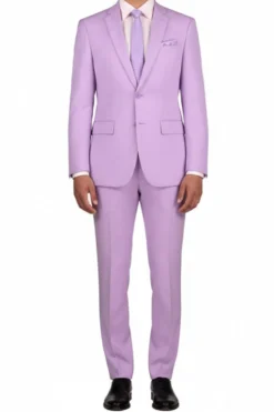 (48R) Lavender Slim Fit Men's 2 Piece Business Suit 2 Button