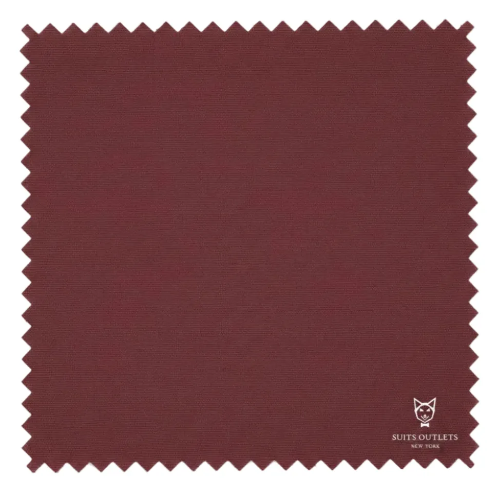Ramses Collection - Burgundy Regular Fit Double Breasted 2 Piece Suit with Adjustable Waistband Pants