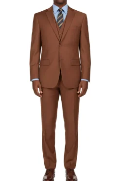 (38R) Cognac Regular Fit 3-Piece Suit