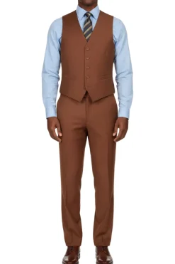 (38R) Cognac Regular Fit 3-Piece Suit