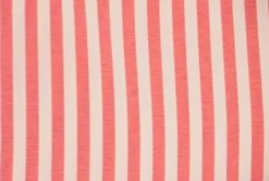 Red and White Striped French Cuff Dress Shirt Set with Tie, Cuff Links and Pocket Square
