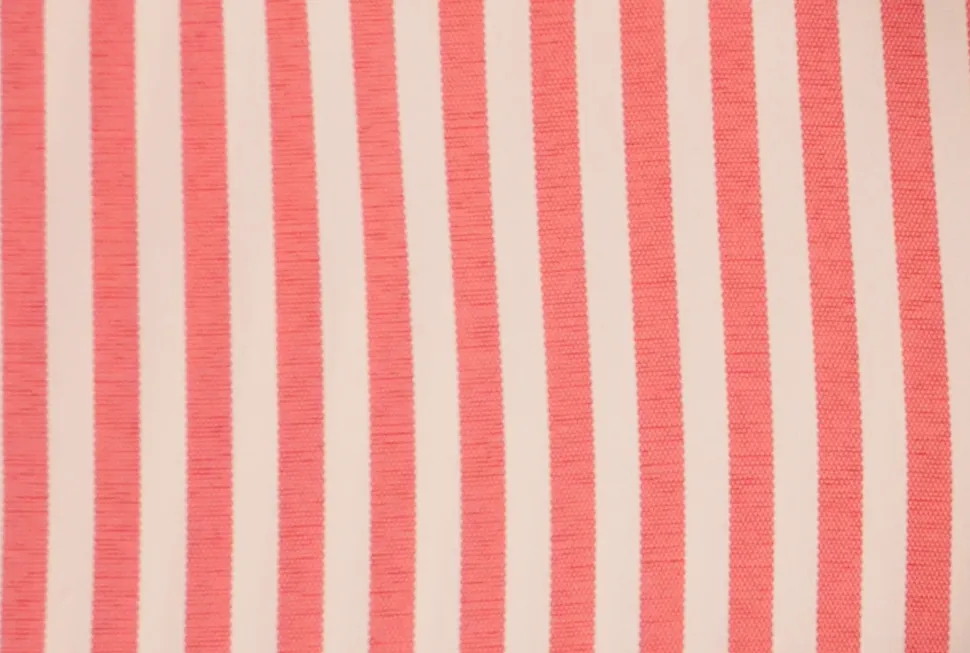 Red and White Striped French Cuff Dress Shirt Set with Tie, Cuff Links and Pocket Square