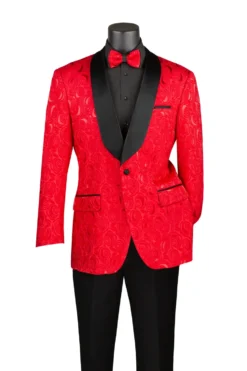 Red Champagne Regular Fit Blazer Shawl Lapel