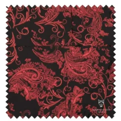 Red Modern Fit Velvet Jacket Metallic Design