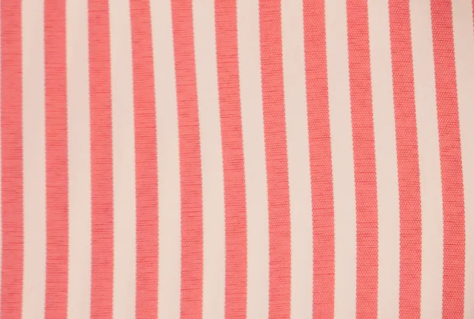 Red and White Striped French Cuff Dress Shirt Set with Tie, Cuff Links and Pocket Square