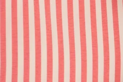 Red and White Striped French Cuff Dress Shirt Set with Tie, Cuff Links and Pocket Square