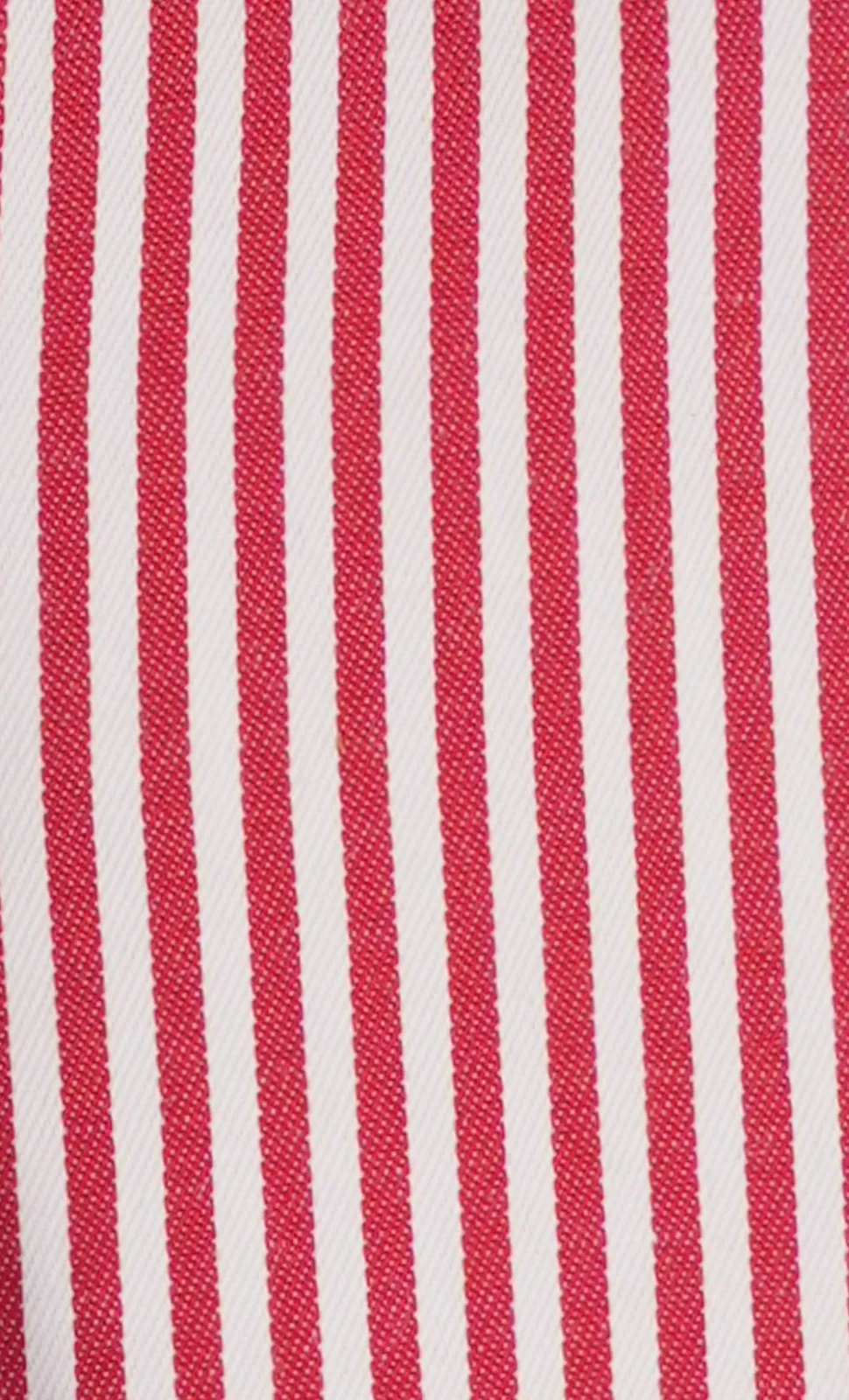 Red White Bold Stripe French Cuff Dress Shirt with Tie, Cuff Links and Pocket Square