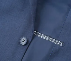 Regular Fit 2 Piece Notch Lapel 2 Button Suit In Blue