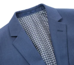 Regular Fit 2 Piece Notch Lapel 2 Button Suit In Blue