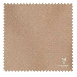 Regular Fit Mocha Double Breasted 2 Piece Sharkskin Suit with Adjustable Waistband Pants
