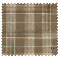 Renaissance Collection - Regular Fit Glen Plaid 3 Piece Suit Camel