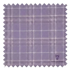 Renaissance Collection - Regular Fit Glen Plaid 3 Piece Suit Light Purple