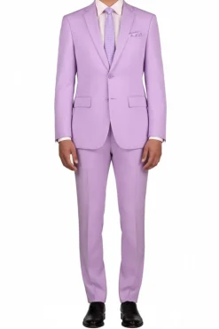 (48R) Lavender Slim Fit Men's 2 Piece Business Suit 2 Button