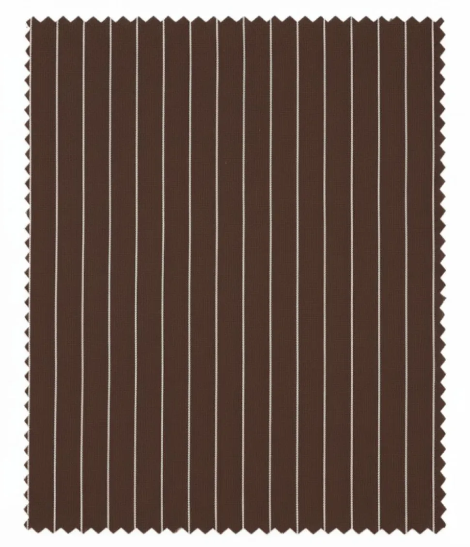 Rockefeller Collection - Double Breasted Stripe Suit Brown Regular Fit 2 Piece