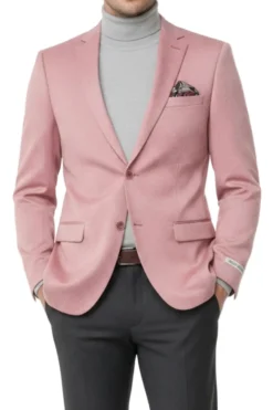 Rose Gold Hybrid Fit Single Breasted Notch Lapel Jacket