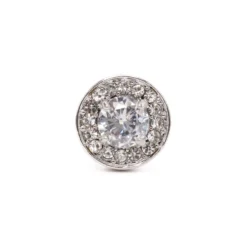 Round Rhinestone Diamond Cufflinks