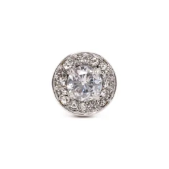Round Rhinestone Diamond Cufflinks