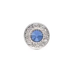 Round Sapphire Rhinestone Diamond Cufflinks
