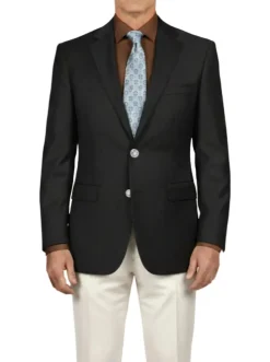 (40R) Regular Fit Blazer 2 Button in Black