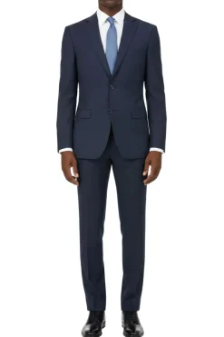 (44R, 52R) Navy Slim Fit Men's 2 Piece Business Suit 2 Button