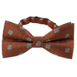 Rust Medallion Pattern Bow Tie