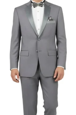 (38S, 40S, 50R) Slim Fit 2 Piece Gray Tuxedo