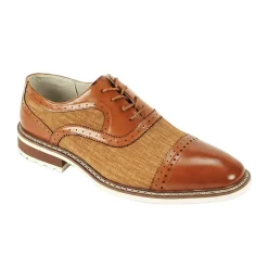 Sinclair Collection - Maple Plaid Leather Cap-Toe Dress Shoes