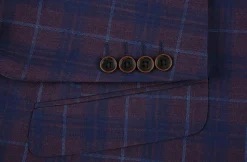 Slim Fit Blazer Glen Plaid in Blue