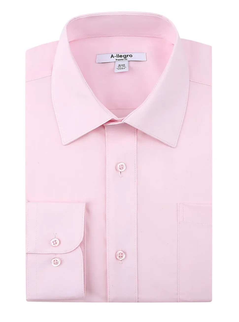 Slim Fit Cotton Convertible Cuff Dress Shirt In Pink