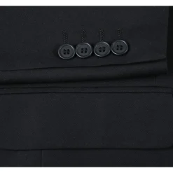 Slim Fit 2 Piece Black Double Breasted Peak Lapel Tuxedo