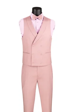 Slim Fit Tuxedo 3 Piece with Matching Bow Tie in Mauve