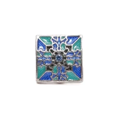 Square Blue Turquoise Enamel Cufflinks
