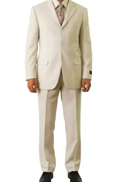 (42S, 46R) Regular Fit 2 Piece Light Beige Suits