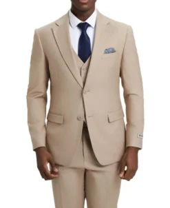 Stacy Adams - 3 Piece Hybrid Fit Suit in Tan