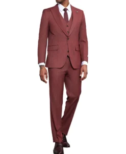 Stacy Adams - 3 Piece Pinstripe Hybrid Fit 1 Button Suit