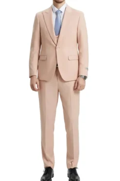 Stacy Adams - Blush 3 Piece Hybrid Fit Suit With Expandable Waist Band