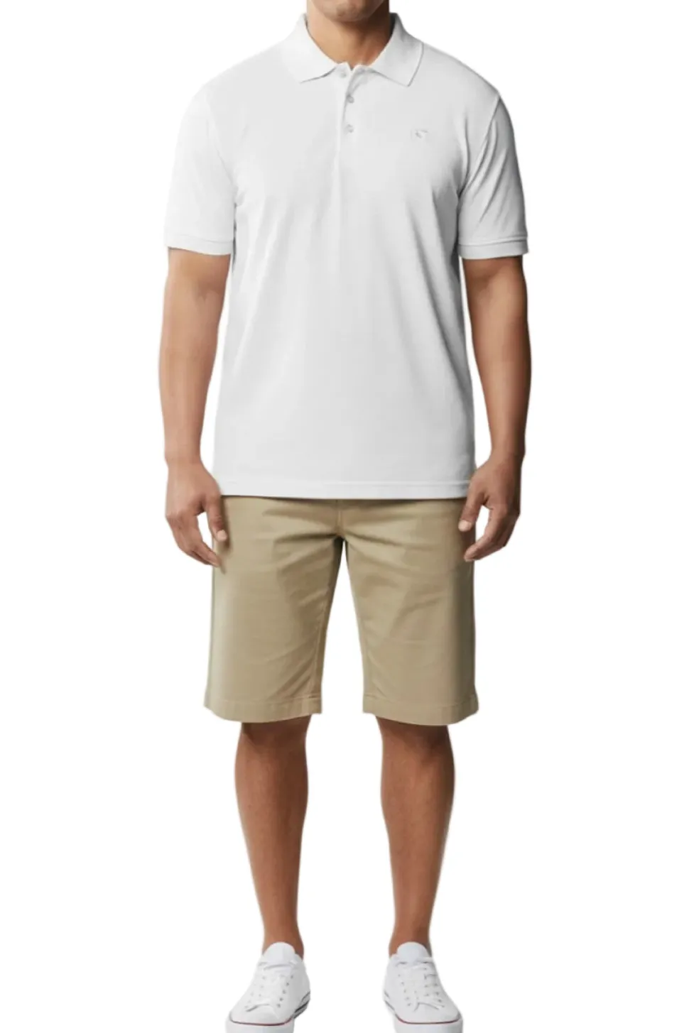 Stacy Adams - Cotton Polo Shirt in White