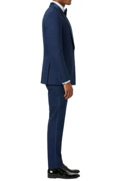Stacy Adams - Navy 2-Piece Hybrid Fit Double Breasted Shawl Velvet Lapel Tuxedo