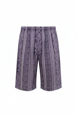 Stacy Adams - Purple Vertical Paisley Short Walking Suit Set