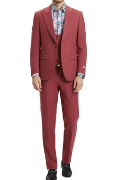 Stacy Adams - Coral 3 Piece Hybrid Fit Suit With Expandable Waist Band