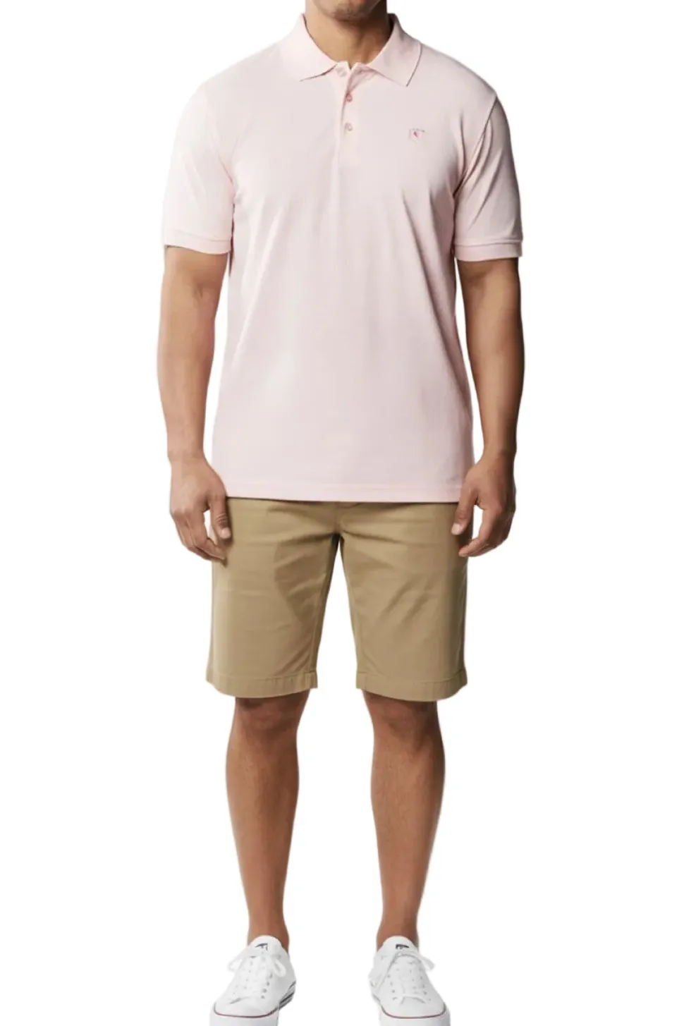 Stacy Adams - Cotton Polo Shirt in Pink