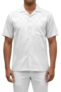 Stacy Adams - Jacquard White Walking Suit Set