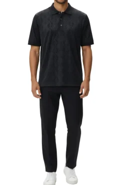 Stacy Adams - Men's Black Stretch Polo Shirt