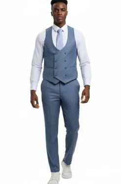 Stacy Adams - 3 Piece Hybrid Fit Ocean Textured Suit